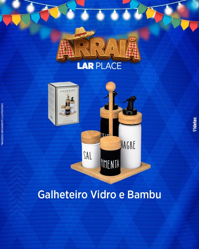 🌿🍽️ O toque que faltava na sua mesa! 🍽️🌿
 O Galheteiro de Vidro e Bambu 5 peças da Lar Place Marília é perfeito para quem ama praticidade com sofisticação. Com base de bambu e frascos de vidro, ele organiza sal, pimenta, azeite e vinagre com muito estilo.
✔️ Beleza e funcionalidade em um só conjunto
 🌱 Ideal para mesa posta e uso diário
 🎁 Presente elegante e útil
📍 R. Paraná, 101 – Marília – SP
#LarPlaceMarilia #Galheteiro #MesaComEstilo #CozinhaNatural #OrganizaçãoComCharme