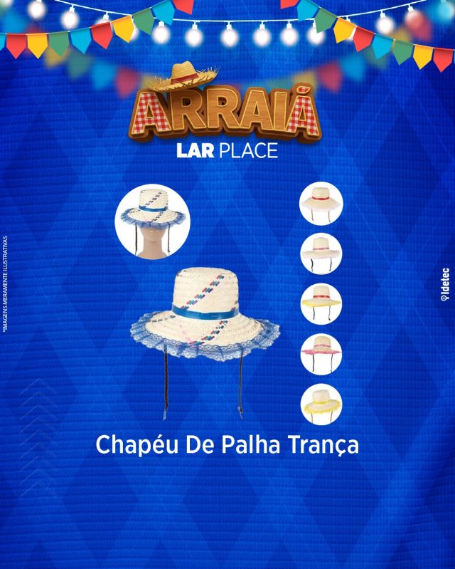 🌽💃 Chapéu de Palha com Trança – Para entrar no clima do arraiá com muito estilo! 💃🌽
 Se tem trança e chapéu de palha, já tem o look junino garantido! Vem garantir o seu Chapéu de Palha com Trança e arrase nas festas de São João!
👒 Palha leve e resistente
 💁‍♀️ Trança inclusa para dar aquele charme
 🎊 Ideal para quadrilhas, festas temáticas e muito mais
📍 R. Paraná, 101 – Marília – SP
 🛍️ Corre pra garantir o seu!
#LarPlaceMarilia #FestaJunina #ChapéuComTrança #LookCaipira #SãoJoão #Marília