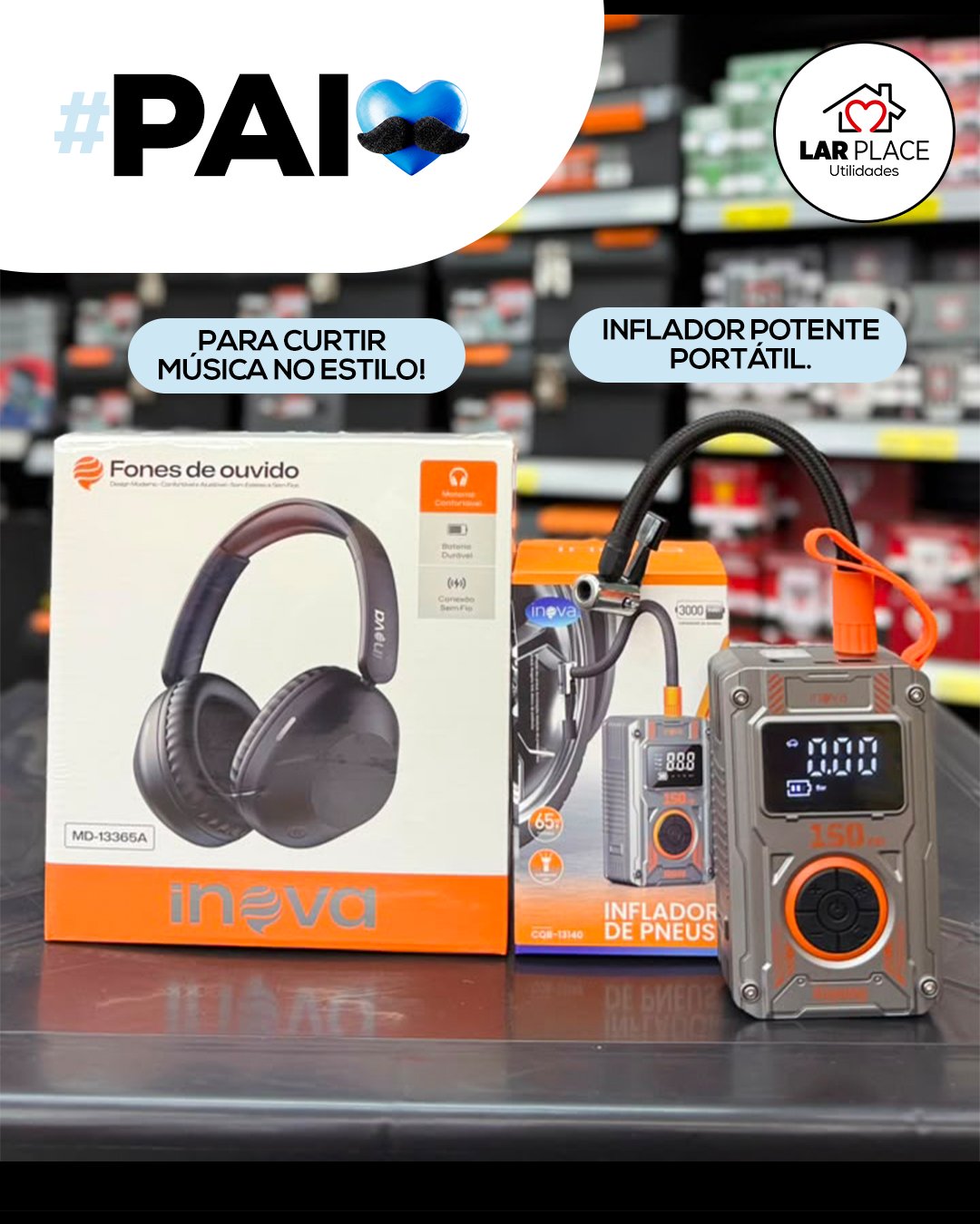 🖤👨🏻 SEU PAI É ÚNICO. O PRESENTE DELE TAMBÉM PRECISA SER!

Não importa qual é o estilo do seu paizão, o presente que vai arrancar aquele sorriso sincero e surpreender de verdade está aqui. Preparamos uma seleção imbatível para celebrar quem sempre esteve ao seu lado!

💳 Tudo em até 12x sem juros no cartão!

📍 Av. Nações Unidas, 17-180 – Andar 1 e 2 – Vila Santo Antônio, Bauru – SP
⏰ Todos os dias até as 22h (inclusive domingos e feriados)

#PAI #DiaDosPais #LarPlace #PresenteParaPai #12xSemJuros #Bauru #ComprasBauru